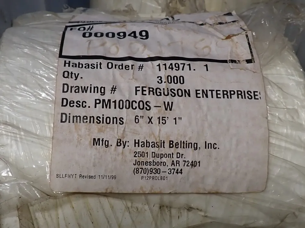 Hytrol 6" X 15' Belts - Pm100cos-w