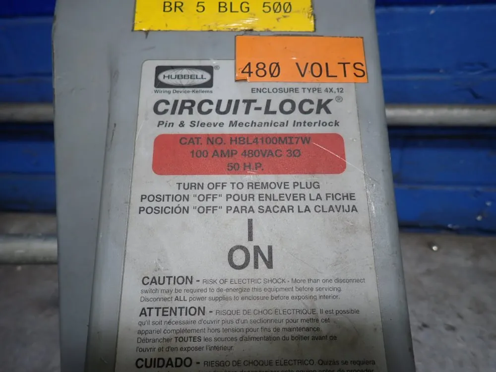 Hubbell Pim & Sleeve Mechanical Interlock - Hbl4100mi7w