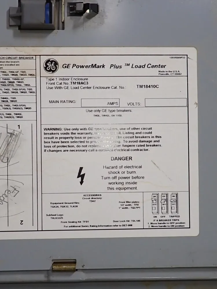 General Electric Load Center - Tm18ac3
