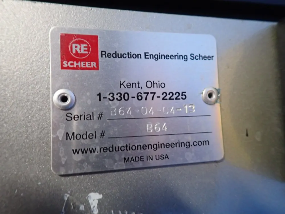 Reduction Engineering Scheer Dry Cut Pelletizer - B64