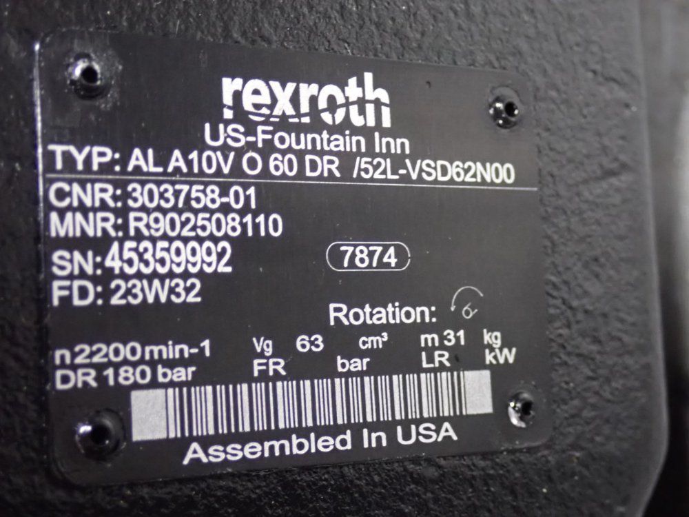 Bosch Rexroth Hydraulic Pump - R902508110
