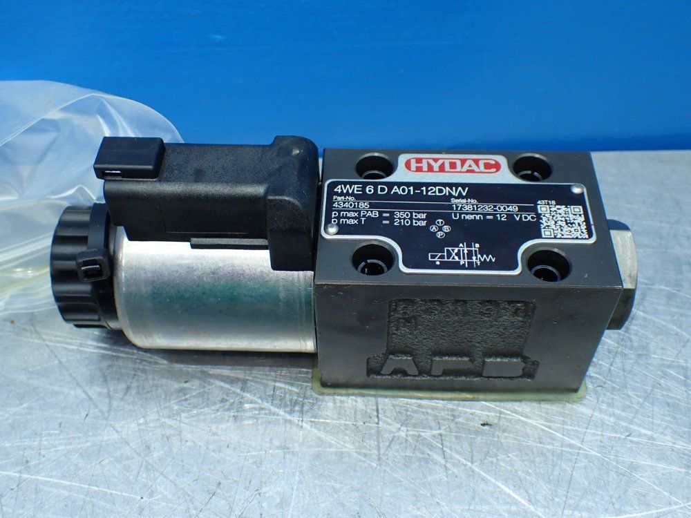 Hydac Hydraulic Directional Control Spool Valve - 4we6da01-12dn/v