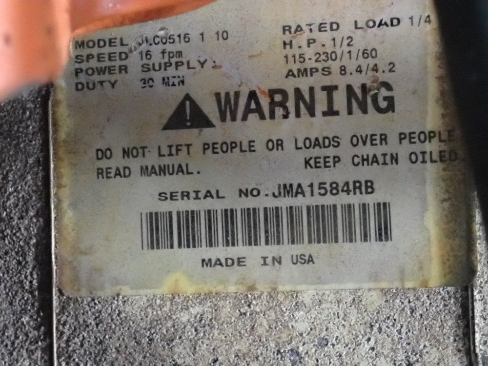 Coffing Hoists 0.25 Ton Hoist - Jlc0516 1 10