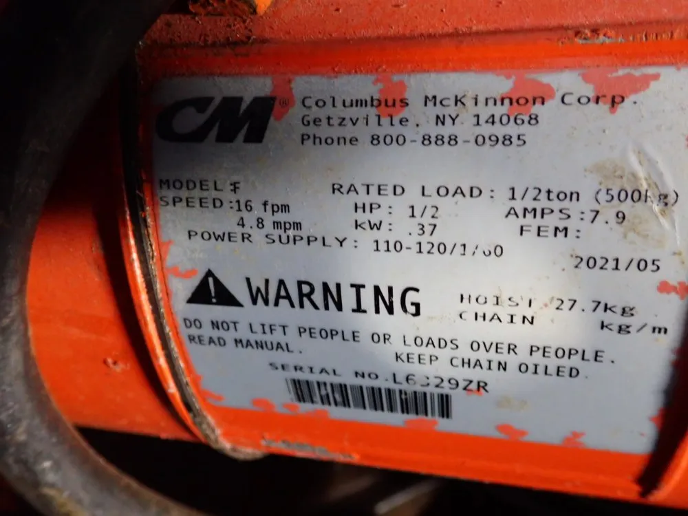 Columbus Mckinnon Corp 0.5 Ton Hoist