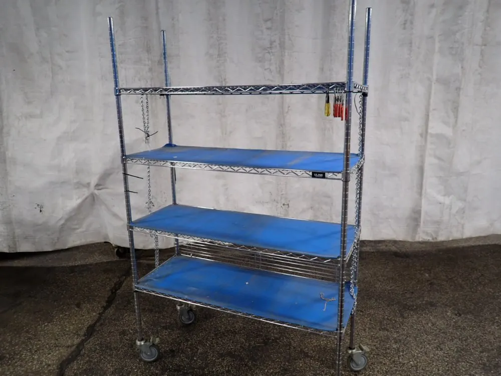 Uline 4 Shelves Portable Wire Shelf