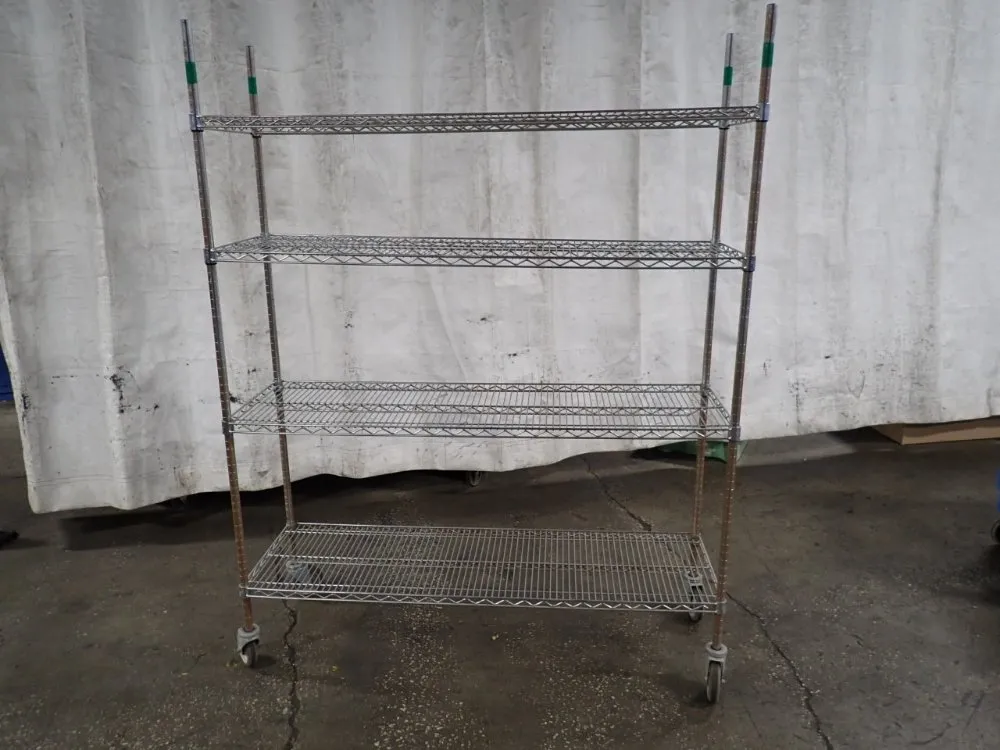 Uline 4 Shelves Portable Wire Shelf