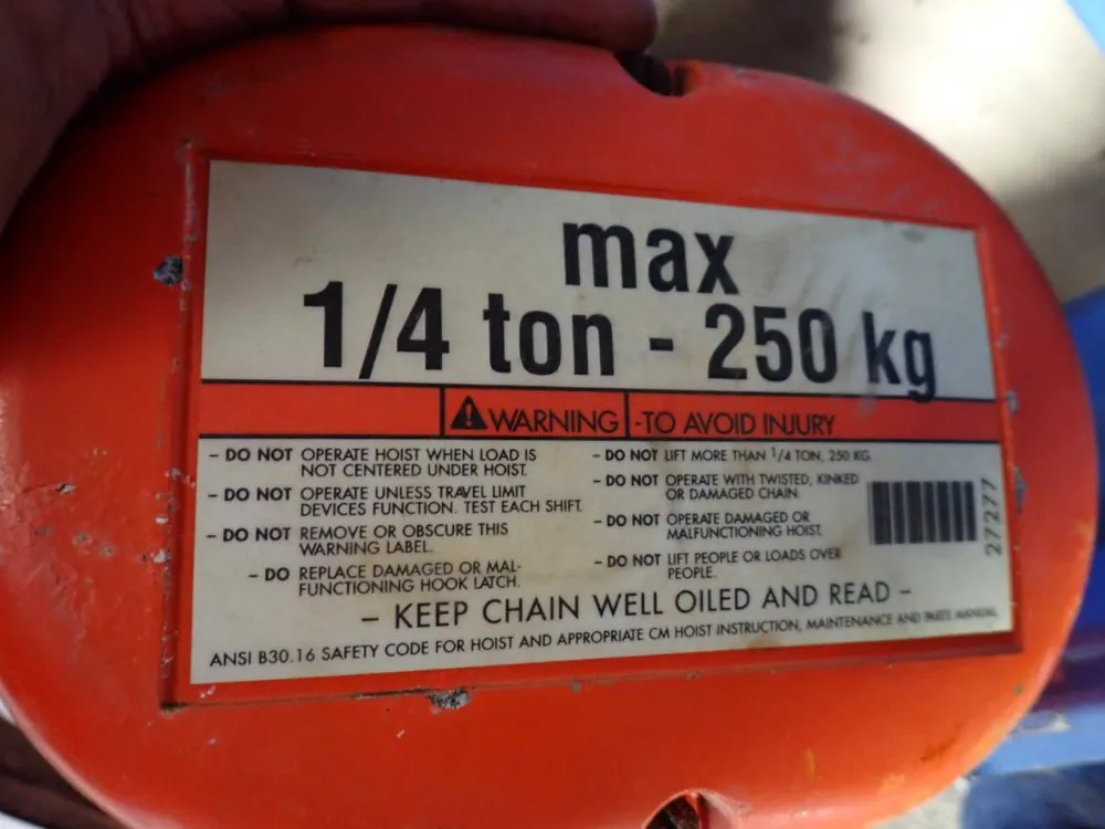 Cm 1/4 Ton Electric Hoist - B