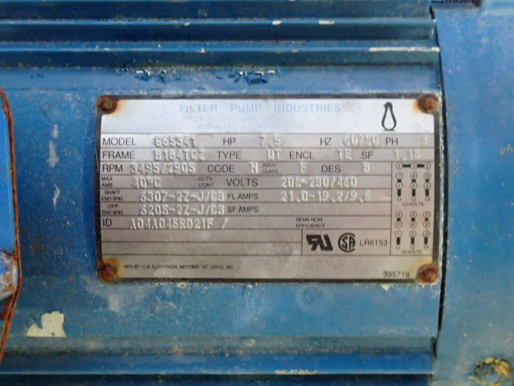 Filter Pump 7.5 Hp Motor