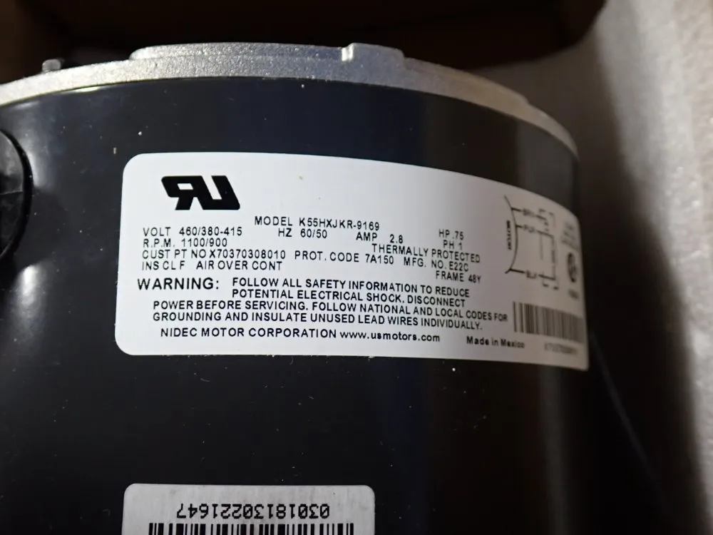Us Motors .75 Hp Motor - Ksshxjkr-9169