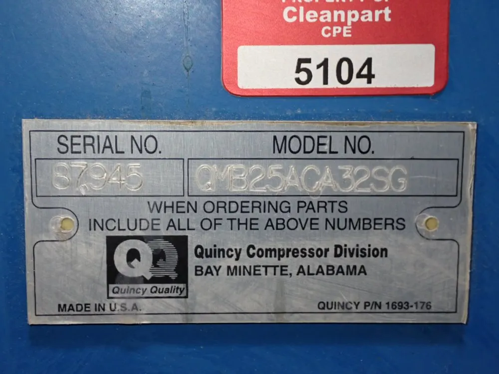 Quincy Air Compressor - Qmb25aca32sg