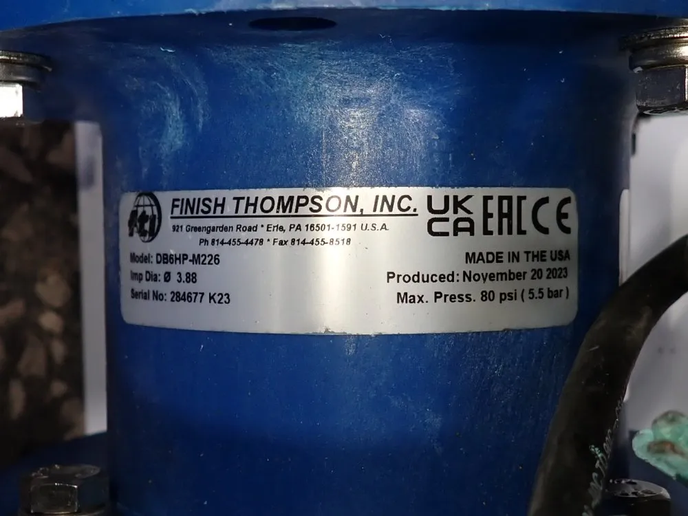 Finish Thompson Inc 0.37 Kw Pump - D86hp-m226