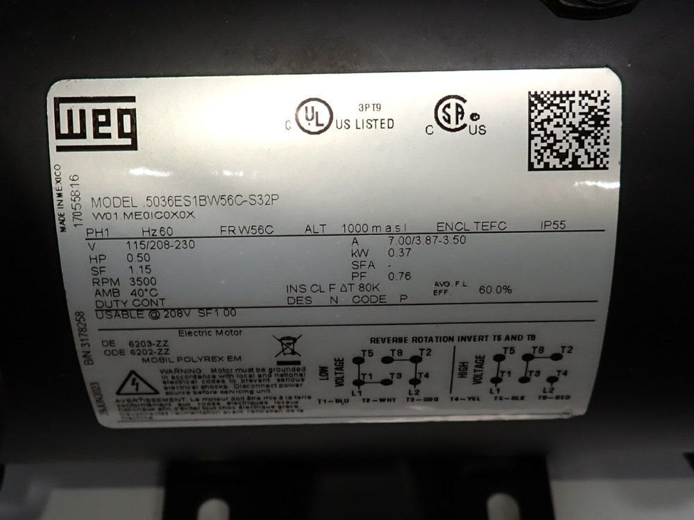 Finish Thompson Inc 0.37 Kw Pump - D86hp-m226