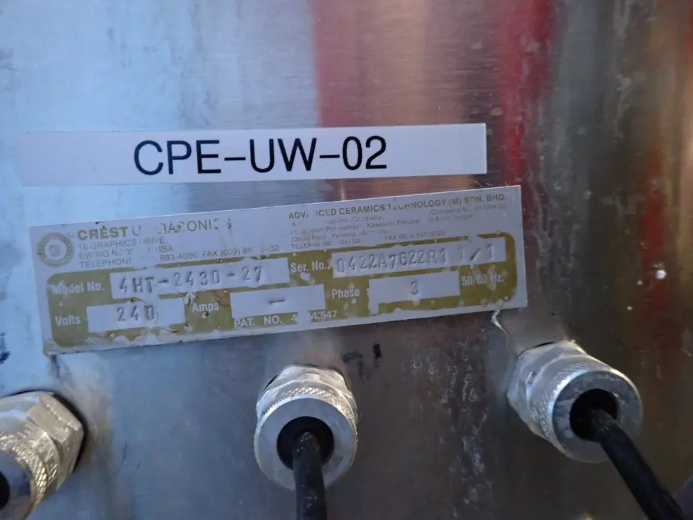 Crest Ultrasonic Parts Washer - 4ht-2430-27