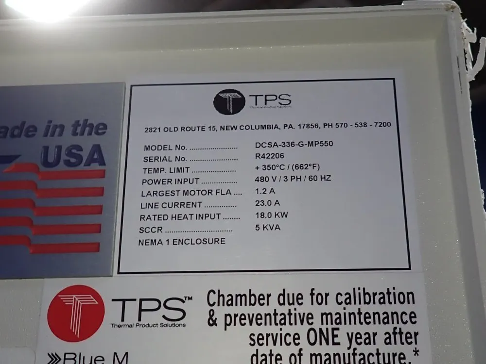 Blue M Electric 662°f Oven - Dcsa-336-g-mp550
