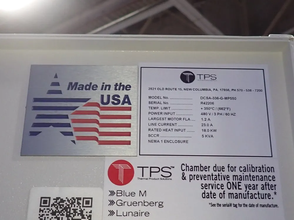 Blue M Electric 662°f Oven - Dcsa-336-g-mp550