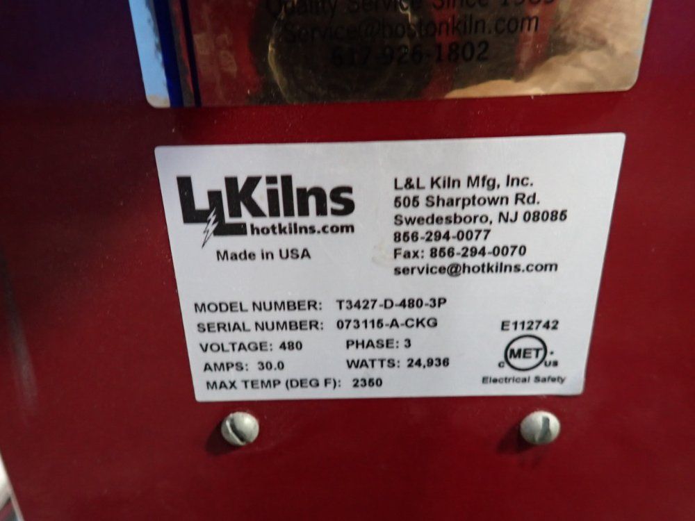 L&l Kilnn Mfg Inc Kiln - T3427-d-480-3p