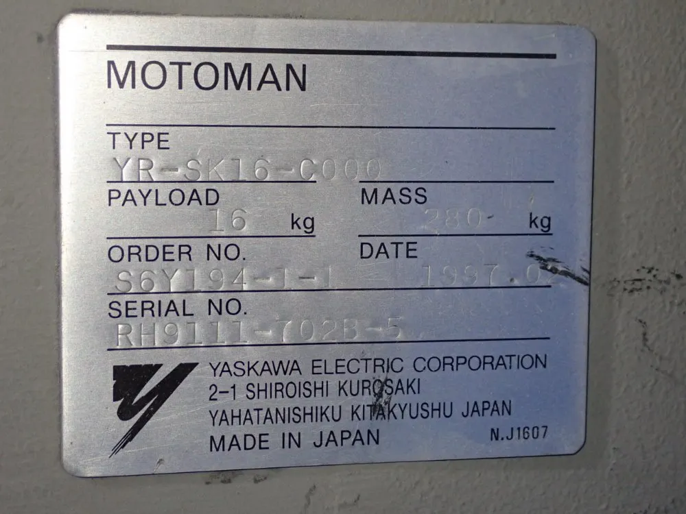 Yaskawa / Motoman Robot - Yr-sk16-c000