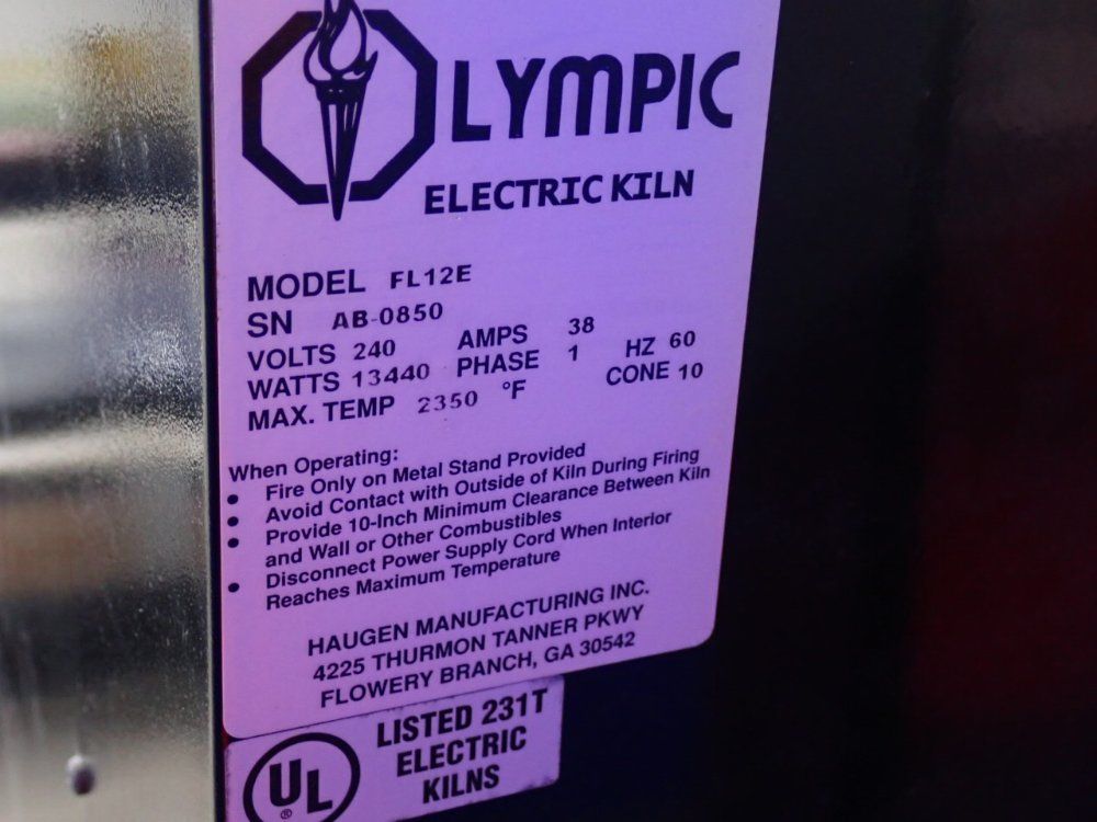 Olympic Kilns 2350 *f Electric Kiln - Fl12e