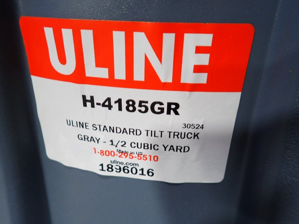Uline 1/2 Cubic Yard Standard Tilt Truck - H-4185gr