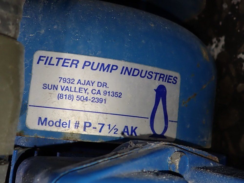 Filter Pump Industries 7.5 Hp Centrifugal Pump - P-71/2ak
