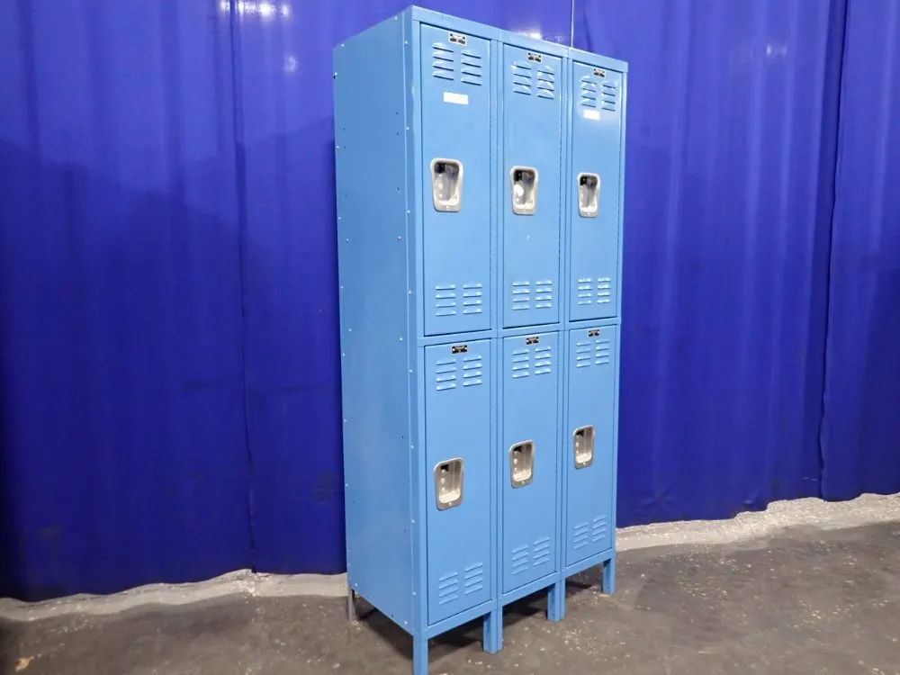 Hallowell 6 Lockers / 16 1/2" X 12" X 34" Locker Unit
