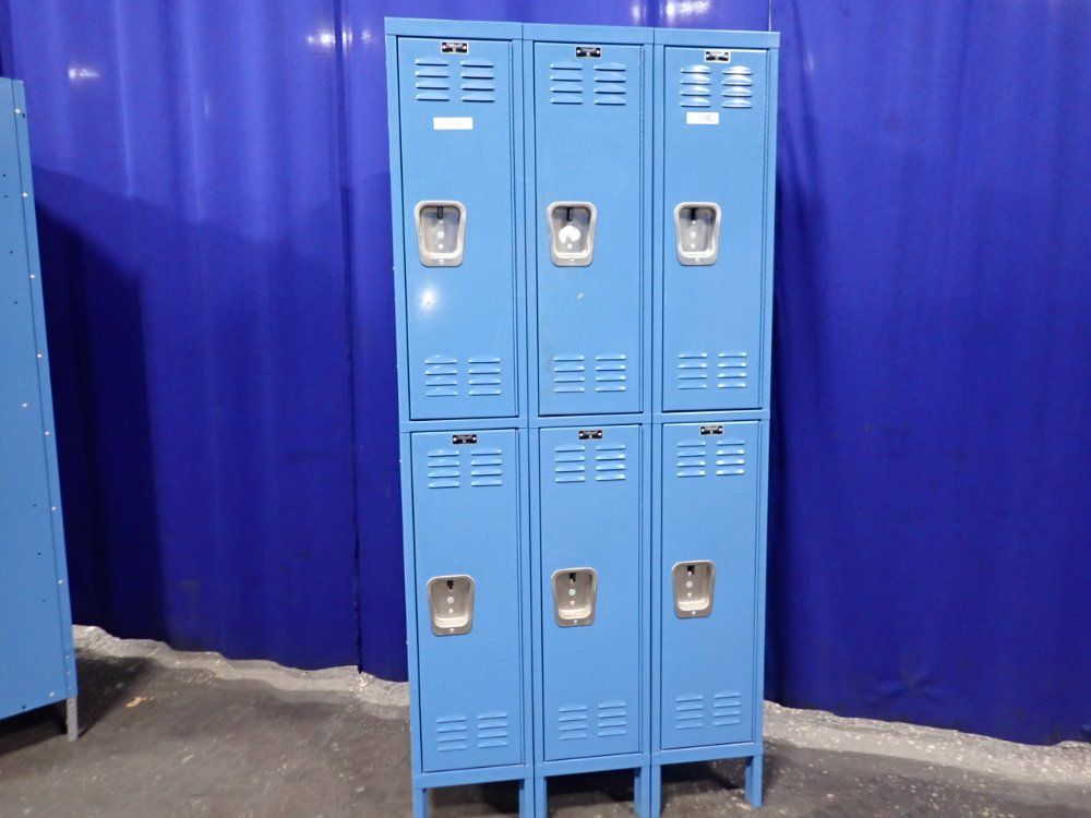 Hallowell 6 Lockers / 16 1/2" X 12" X 34" Locker Unit