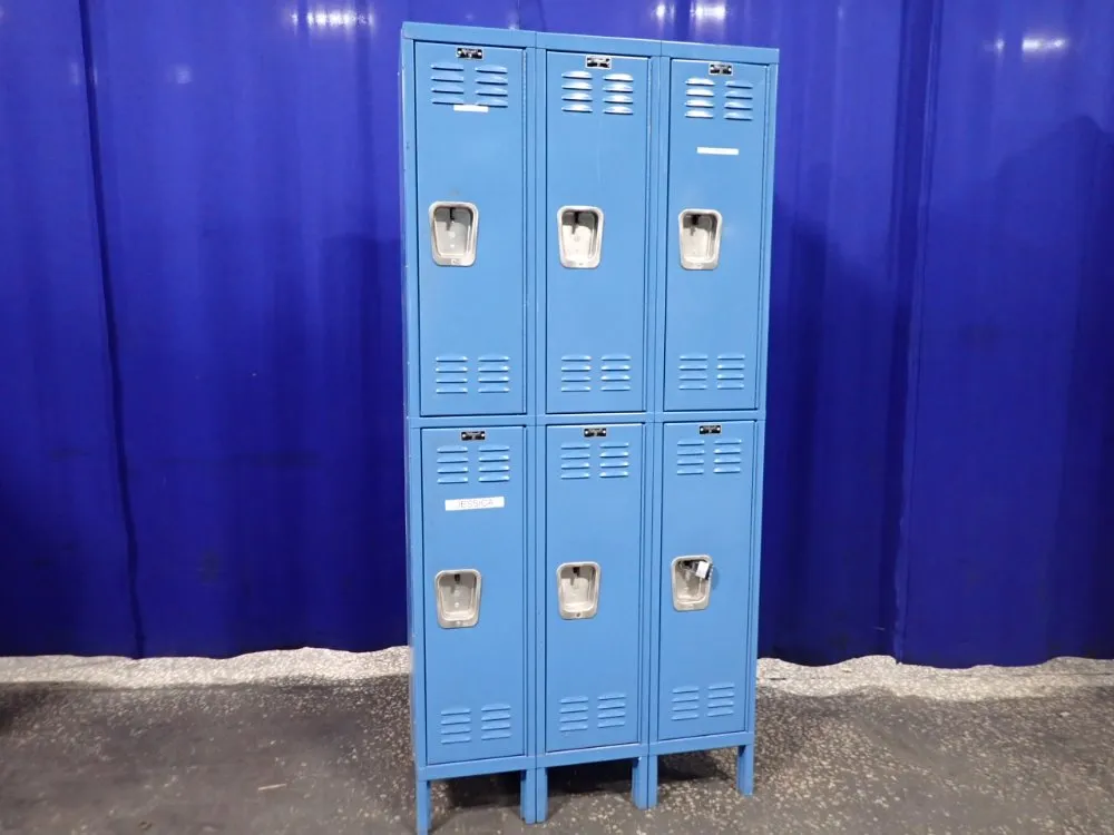 Hallowell 6 Lockers / 16 1/2" X 12" X 34" Locker Unit