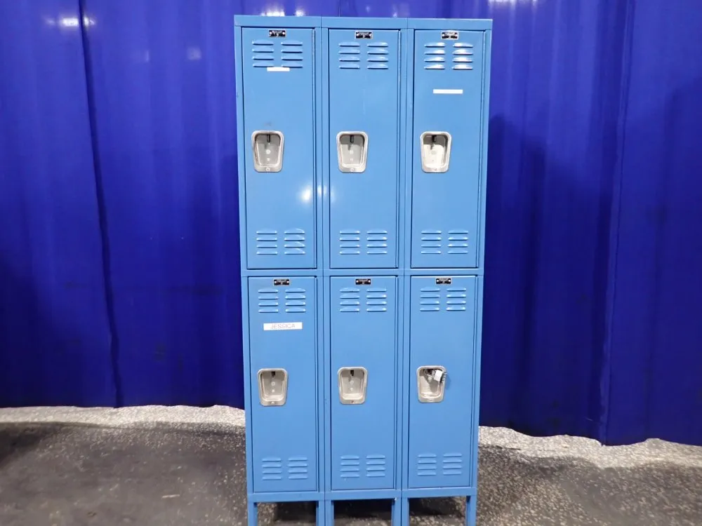 Hallowell 6 Lockers / 16 1/2" X 12" X 34" Locker Unit