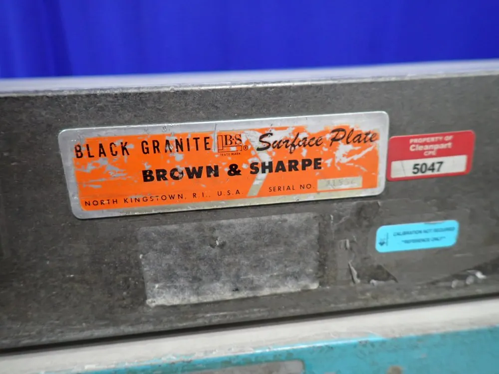 Brown & Sharpe 36" X 24" Black Granite Surface Plate
