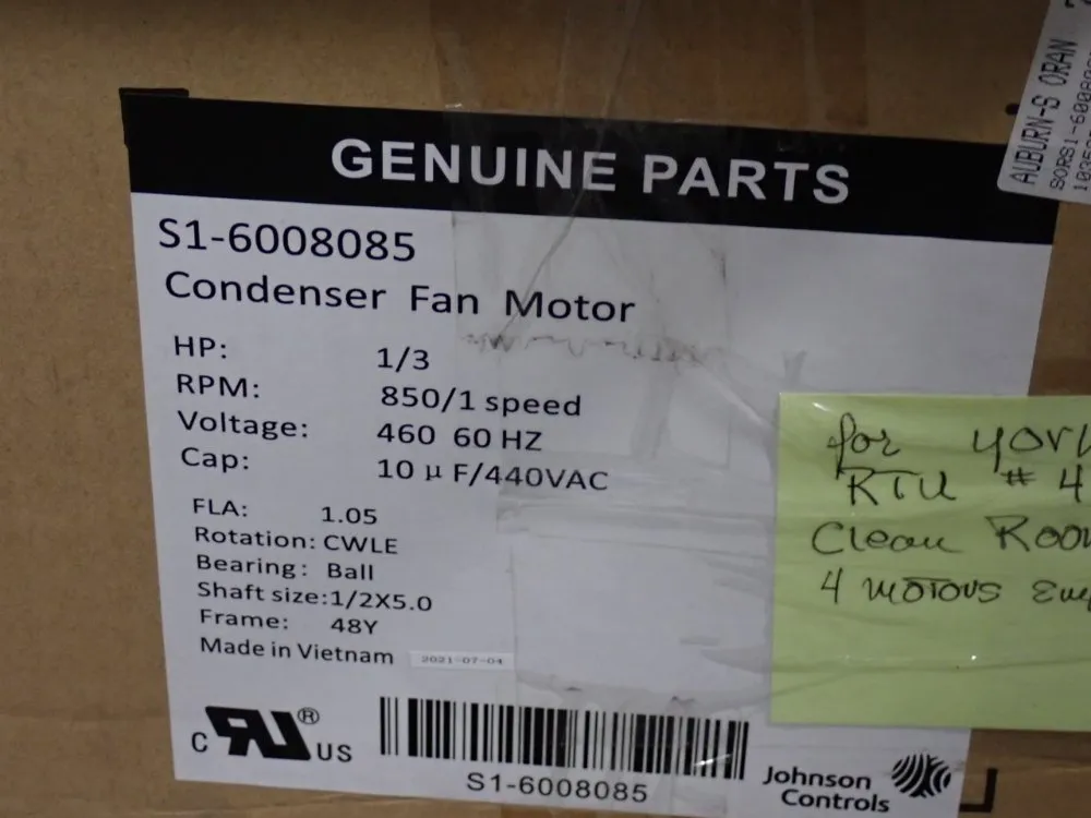 Broad-ocean 1/3 Hp Motor - Y7s859e018s