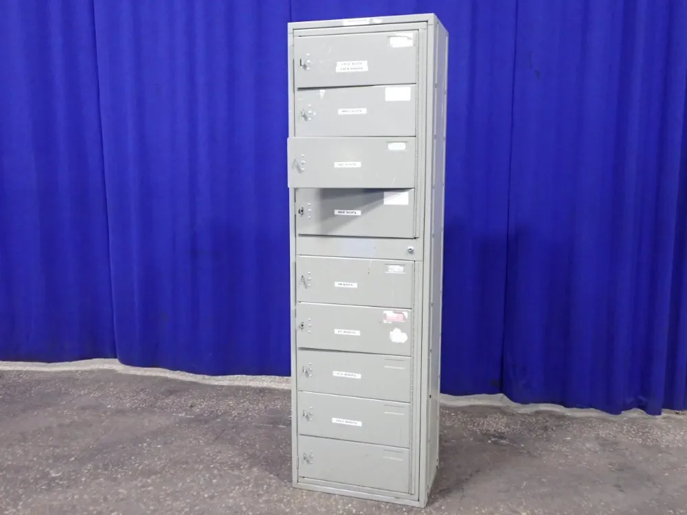 9 Lockers / 15" X 24" X 7 1/2" Locker Unit