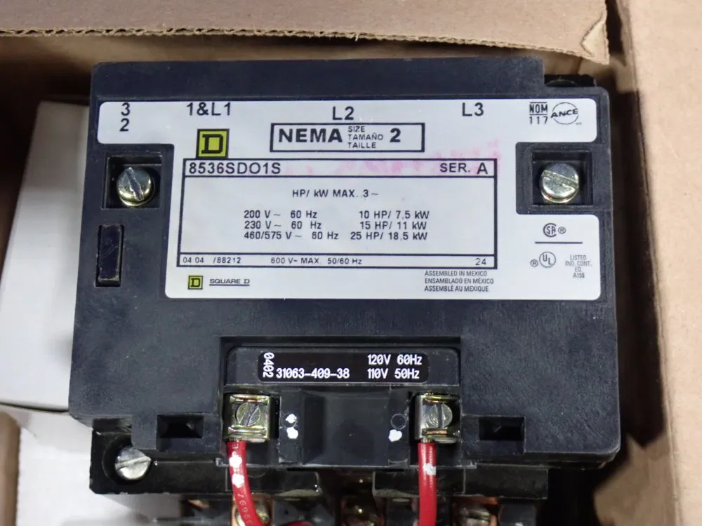 Square D Size 2 Starter - 8536sdo1s