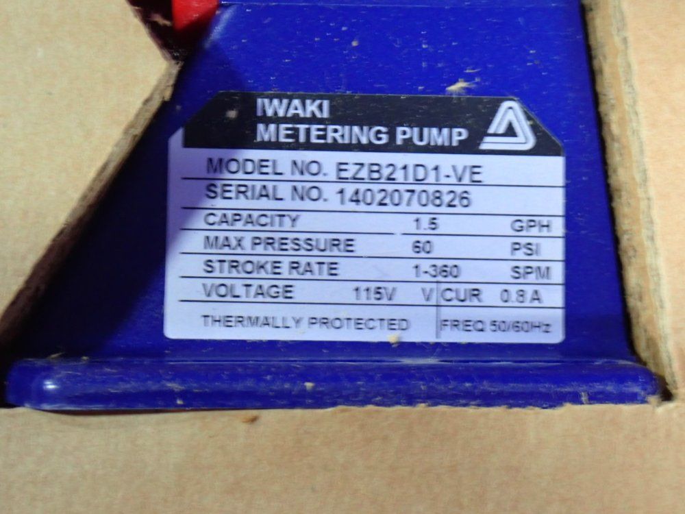 Iwaki 1.5 Gph Metering Pump - Ezb21d1-ve