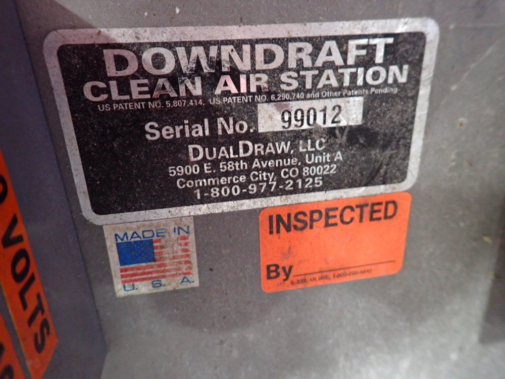 Dual Draw 58" X 24" Down Draft Table