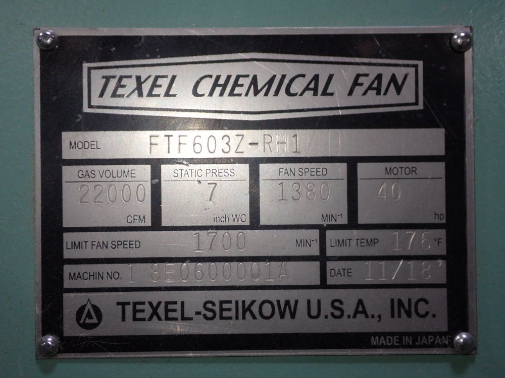 Texel Chemical 40 Hp Blower