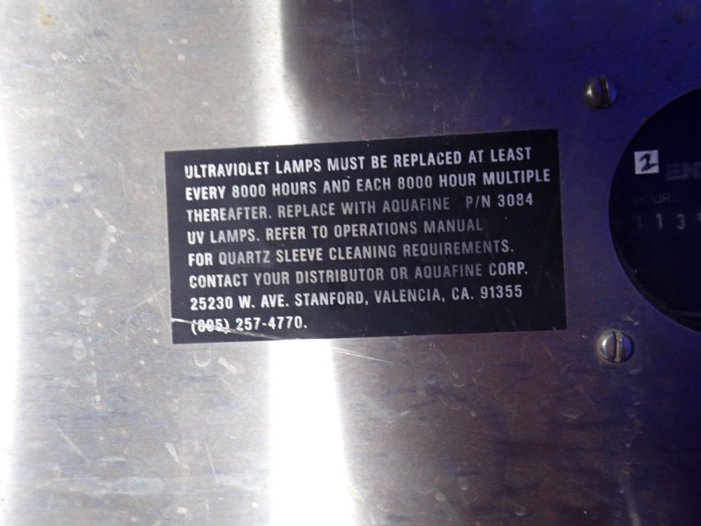 Aquafine Ultra Violet Disinfection Unit - Mp-2-sl