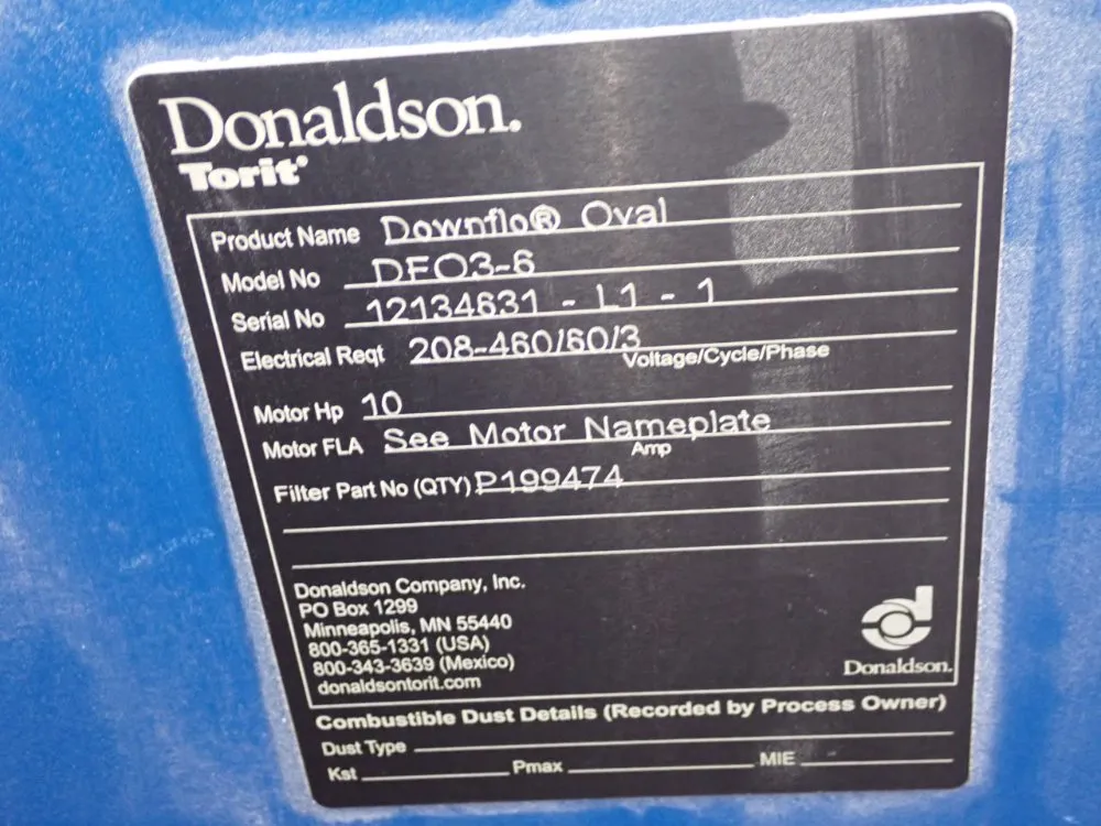 Torit Donaldson 10 Hp Dust Collector - Df03-6