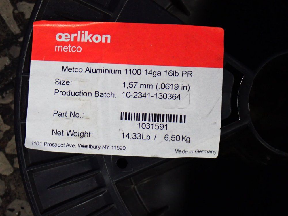 Oerlikon Metco Reel Of Aluminum