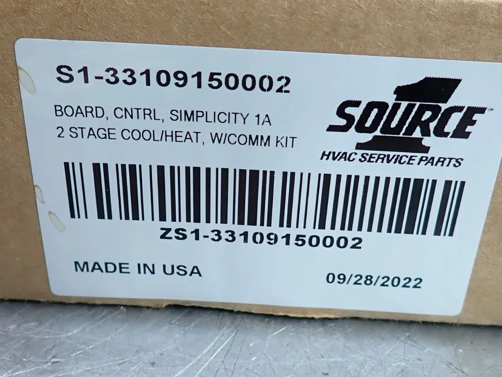 Source Hvac Service Parts Unit Control Board - S1-33109150002