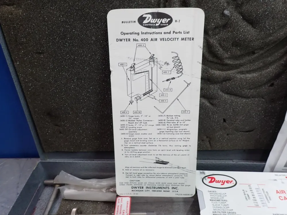 Dwyer Air Velocity Meter - 400-10