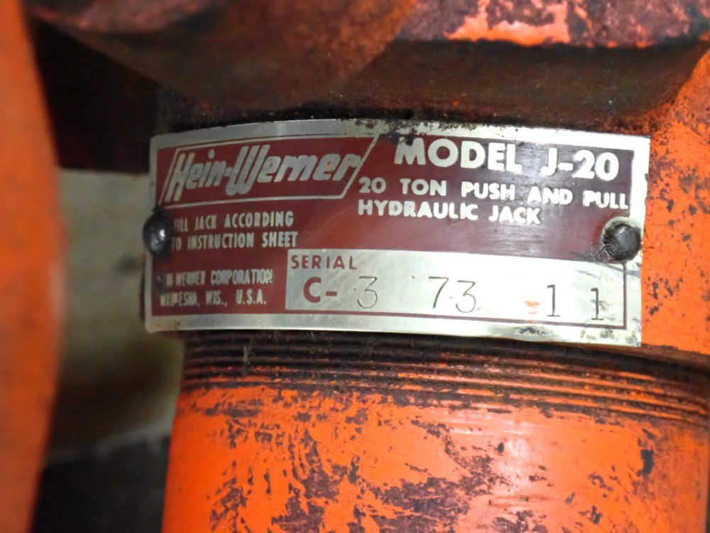 Hein-werner 20 Ton Hydraulic Jack - J-20
