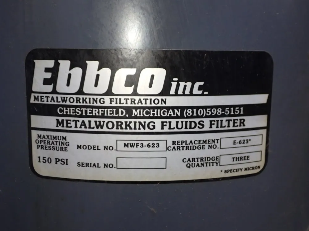 Ebbco Inc 2 Hp Filter Unit - Mwf3-623