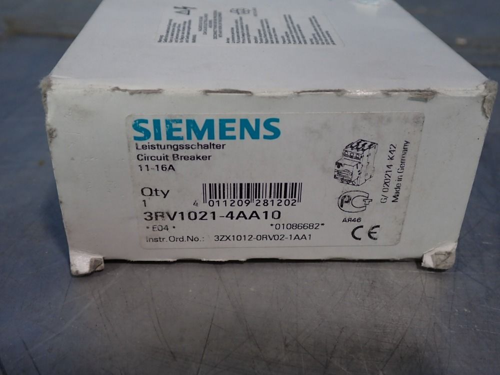 Siemens Circuit Breaker - 3rv1021-4aa10