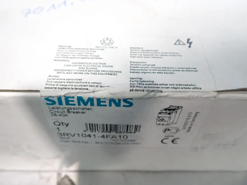 Siemens Circuit Breaker - 3rv1041-4fa10