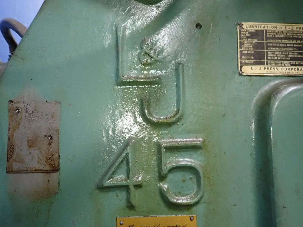 L&j Press Corporation 45 Ton Obi Press - 45