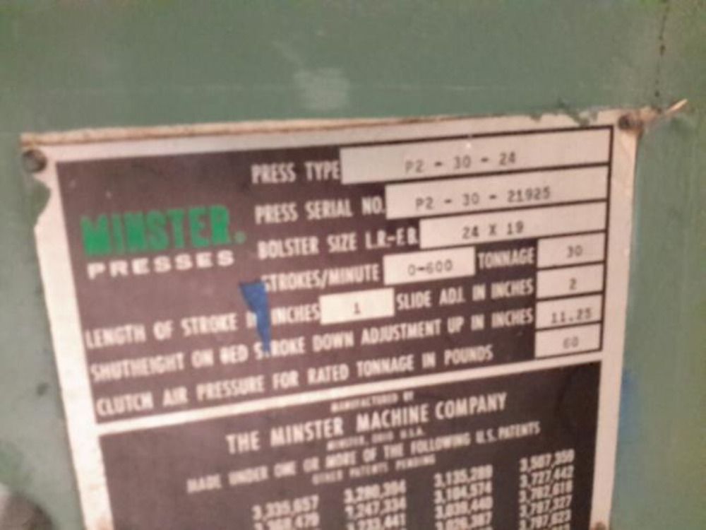 Minster High Speed Press - P2-30-24
