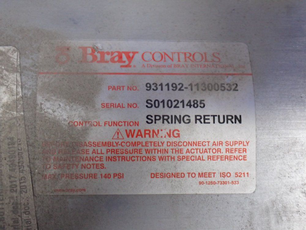 Bray 2 1/2" Butterfly Valve