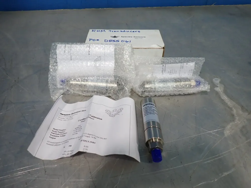 Spectre Sensors Lot Of 3 Pressure Transducers - 1000