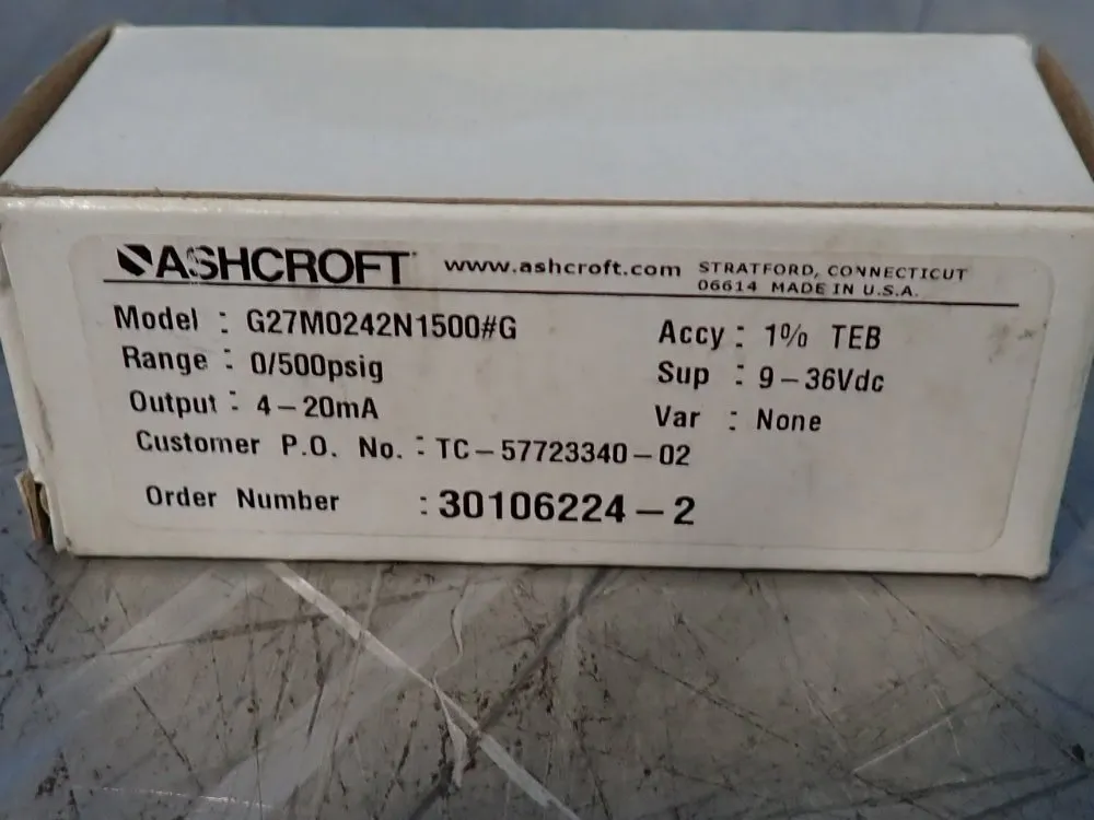 Ashcroft Pressure Transmitter - G27m0242n1500#g