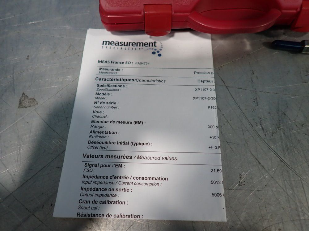 Measurement Specialties Pressure Sensor - Xp1107-2-300